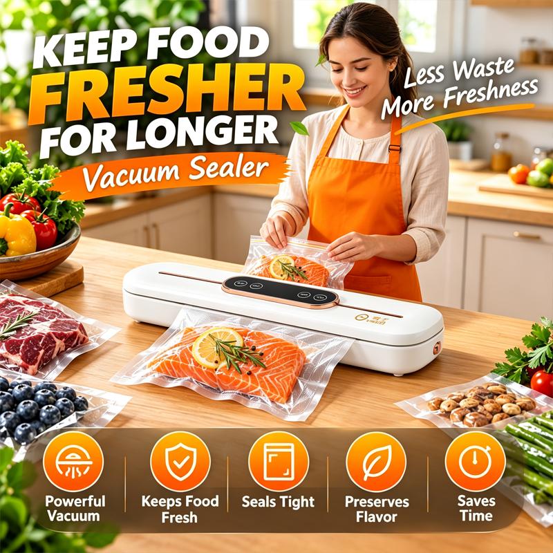 Mini Vacuum Sealer – Food Saver for Kitchen, Camping & Travel