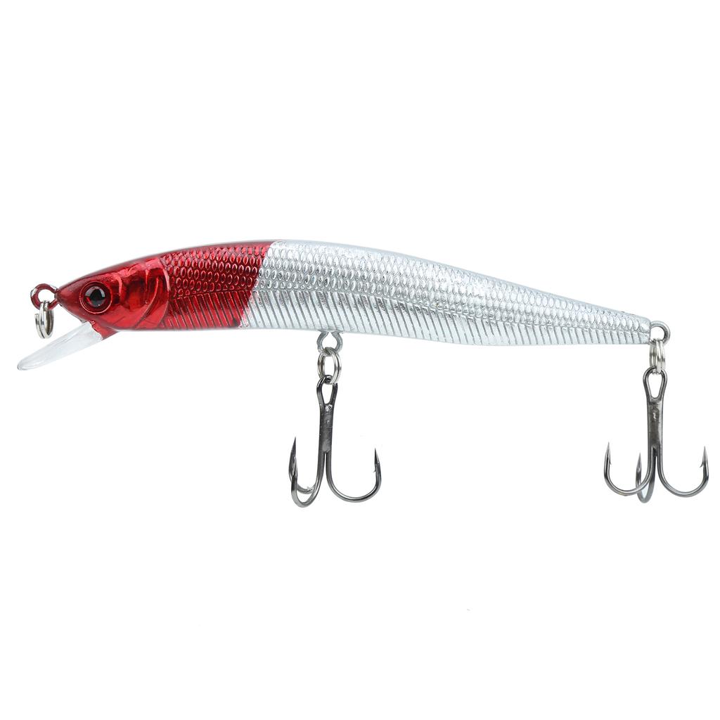 5Pcs Plastic Simulation Minnow Long Shot Lure Bait with Treble Hook Fishing Tackle8#