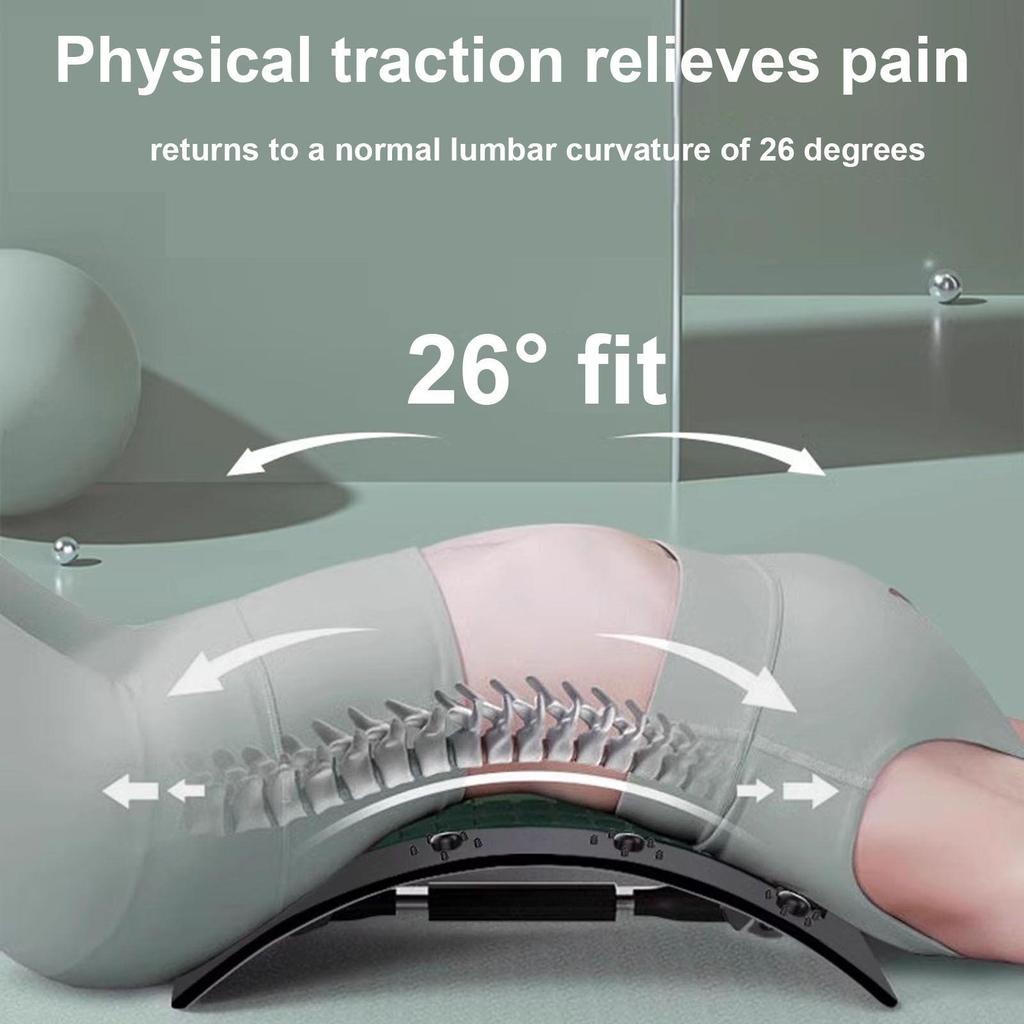 Magnetic Therapy Back Stretcher Multi-Level Adjustable Massager Waist Neck Fitness Lumbar Cervical Spine Support Pain Relief