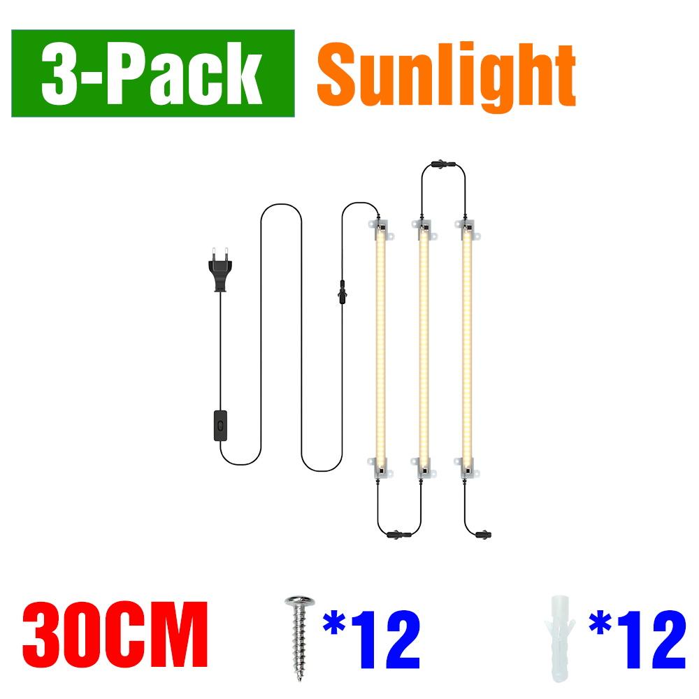 LED Plant Grow Lights Full Spectrum Indoor Hydroponics Seed Flower Vegetables Growth Box Cultivation Lamp EU plug 30/50CM AC220V