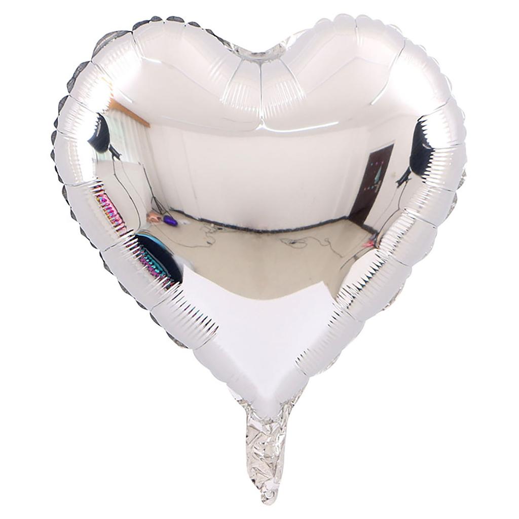 8-Inch Pure Color Heart-aped Aluminum Foil Balloons Baby First Birthday Decoration Children's Birthday Par Scene Decoration