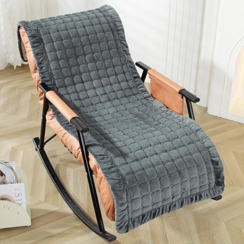 Modern Minimalist Style Office Lounge Chair Plush Cushion Backrest Integrated Thick Anti Slip Folding Bed Rocking Chair Cushion