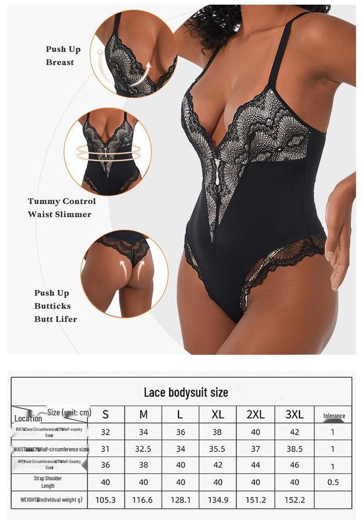 European & American V-neck Lace Body Shaper: Women's Breathable Tummy Control Camisole