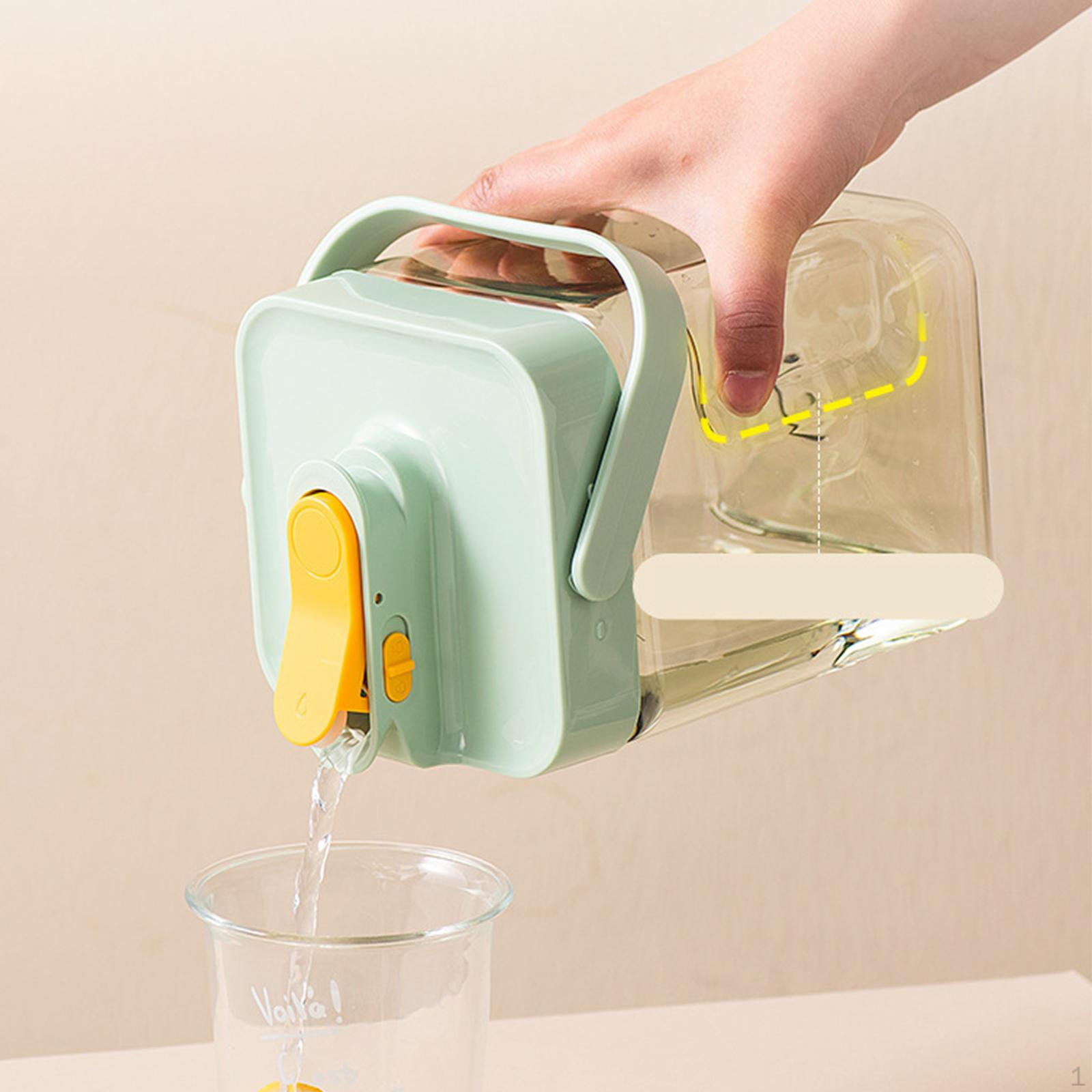 

Графин с холодной водой, кувшин для напитков, большой 2,3 л, прозрачный диспенсер для напитков Сангрия, кувшин для вечеринок зелёный