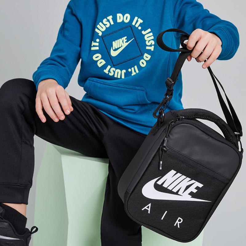Nike Polyester Umhängetasche, Crossbody Bag Regular Unisex Rein Schwarz Lässig NY2033035GS-001