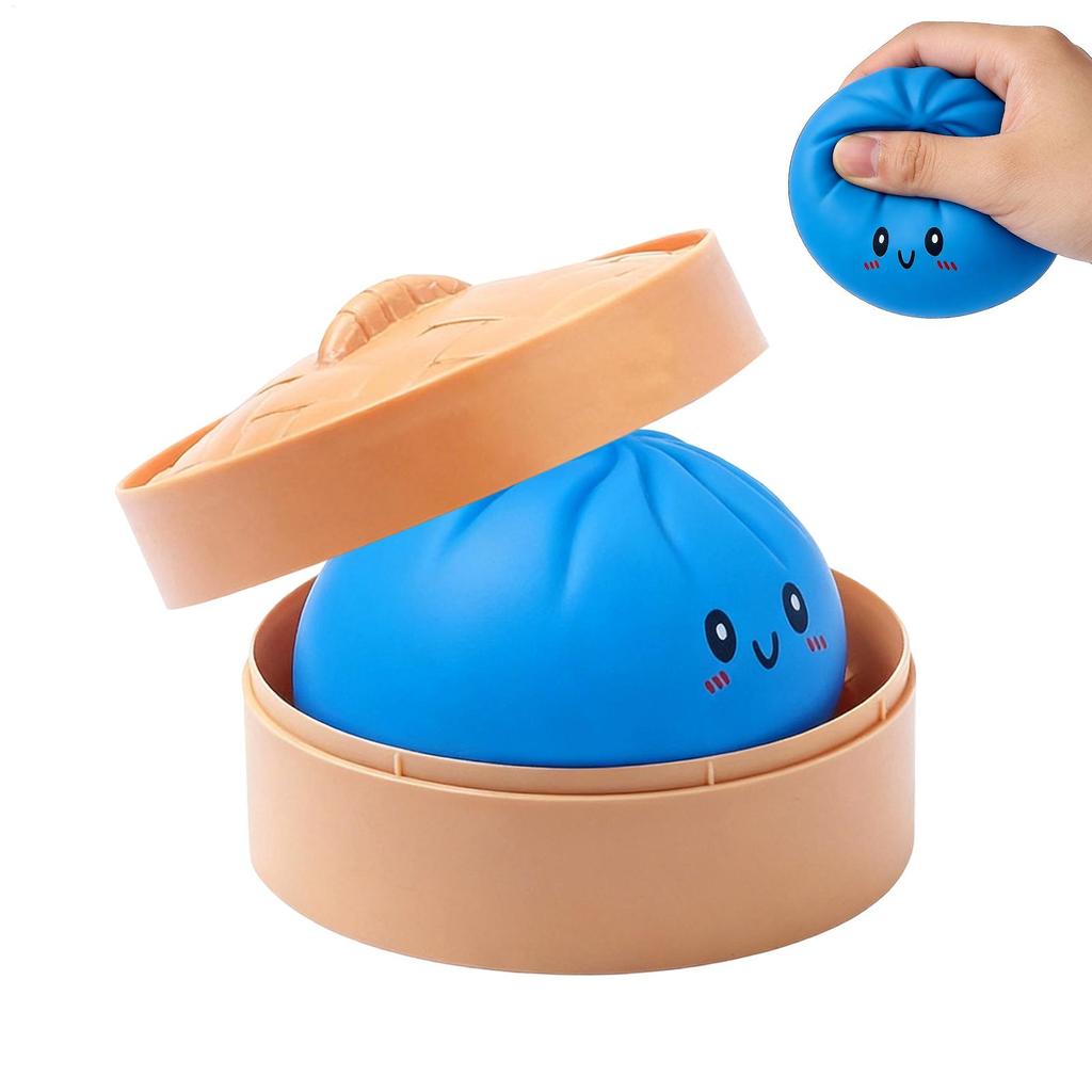 Squeeze Toy Stress Relief Simulated Dumpling Baozi Reusable Low Rebound Sensory Dough Ball For Relieve Anxiety Release Emotions