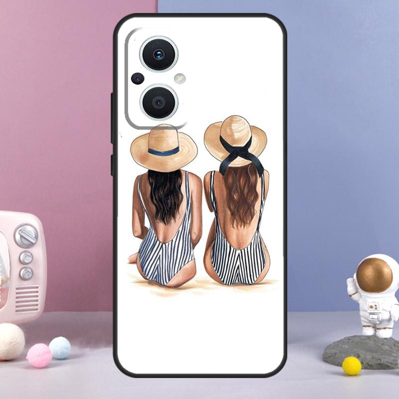 Best Friends BFF Matching Funda For OPPO Reno 14 F 11F 12F 13F 10 11 12 13 Pro 7 8 Lite OPPO Find X8 X6 X5 X9 Pro Case