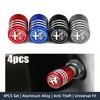 4pcs Logo Tire Valve Stem Caps Anti Rust Air Cap for Alfa Romeo Spider 147 155 156 159 Giulia Mito Stelvio 4C GT Yui165