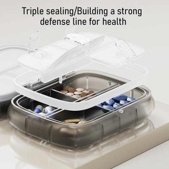 Weekly Pill Organizer Box Portable 7-Day Pill Box Sealed Mini Pill Case