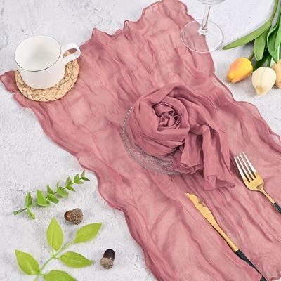 Ein Set von 6 einfarbigen Crinkle-Stoff-Servietten - 20x20 Zoll rechteckige gewebte Tischdecke, geeignet für Weihnachten, Feiertage und Hochzeitsdekorationen.