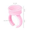 PMU Pink Pigment Ring Cup Eyelash Extension Glue Holder Tattoo Pigment Bowl