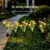 Solar Sunflower Firefly LED Landscape Lamp for Outdoor Lawn and Balcony Decor.