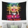 SML Jeffy Tapestry Decor Art Aesthetic Tapestries for Living Room Bedroom Home Wall Cloth Wall Hanging