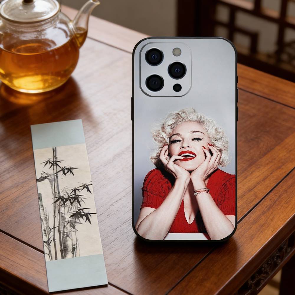 Sängerin M-Madonna Handyhülle Für iPhone 17, 16,15,14,13,12,11 Plus,Pro Max, Andere Weiche Schwarze Abdeckung