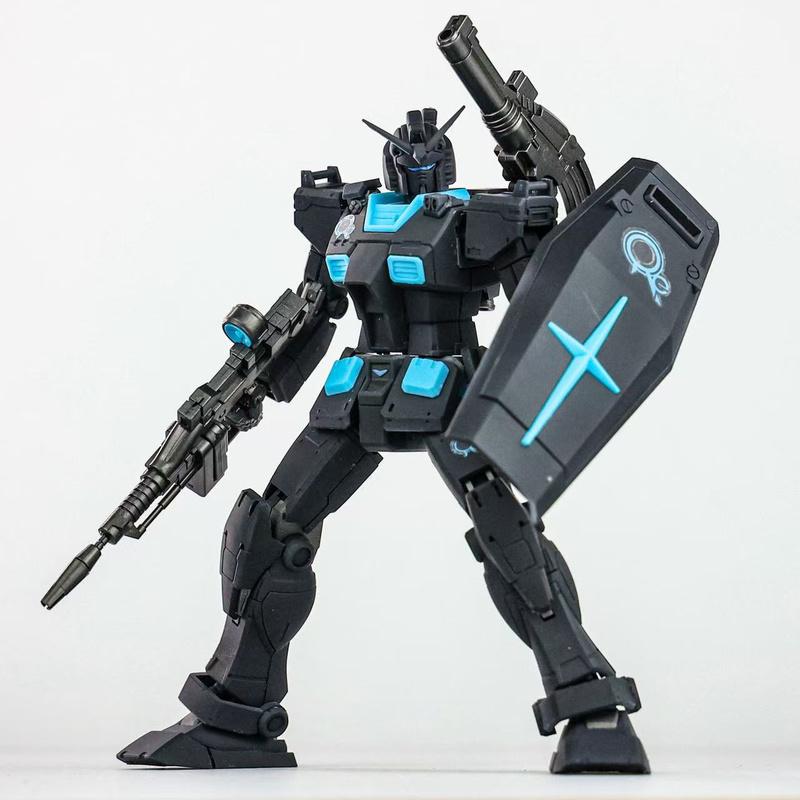 Base Limited HG 1/144 Rx-78- 2 Recirculation Material Neon Blue Snap Fit Model Kit Action Figures Desktop Ornament Fashion Toys