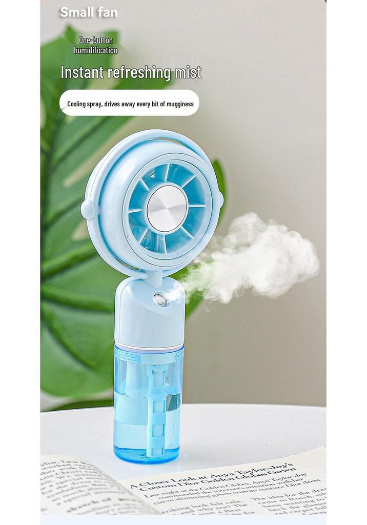 2026 Portable USB Rechargeable Handheld Spray Fan with Water Replenishment