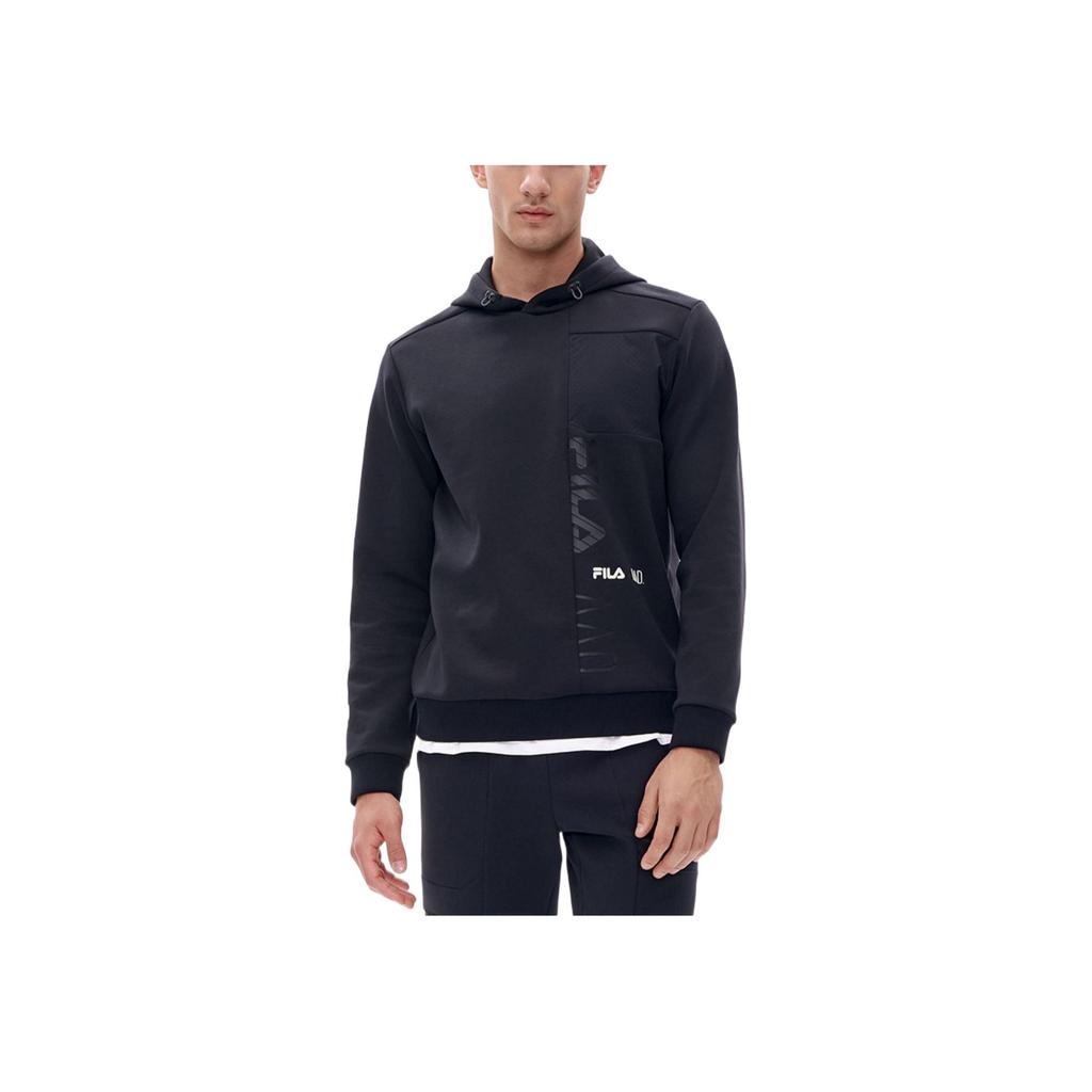 Fila Athletics Basic Logo Casual Sports Knit Hoodie Men Hoodies Deep-Black A11M231211F-BK