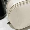 Toiletry Bag PU Waterproof Large Capacity Compartment Design Portable Delicate Cosmetic Make Up Bag Milky White