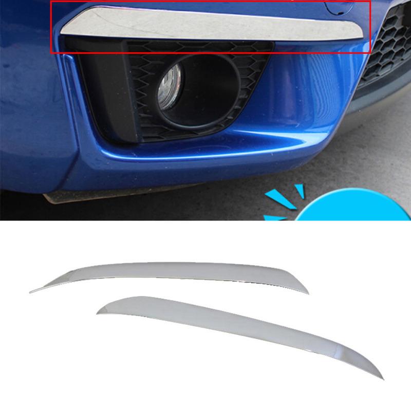For Honda Fit Jazz 2014 2015 2016 2017 Car Body Head Front Fog Eyebrow/Trim Light Lamp Frame Stick ABS Chrome Cover Hood Stick