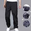 Herren Herbst Winter Einfarbig Übergröße Verdickt Locker Warm Bequem Outdoor Sport Hose