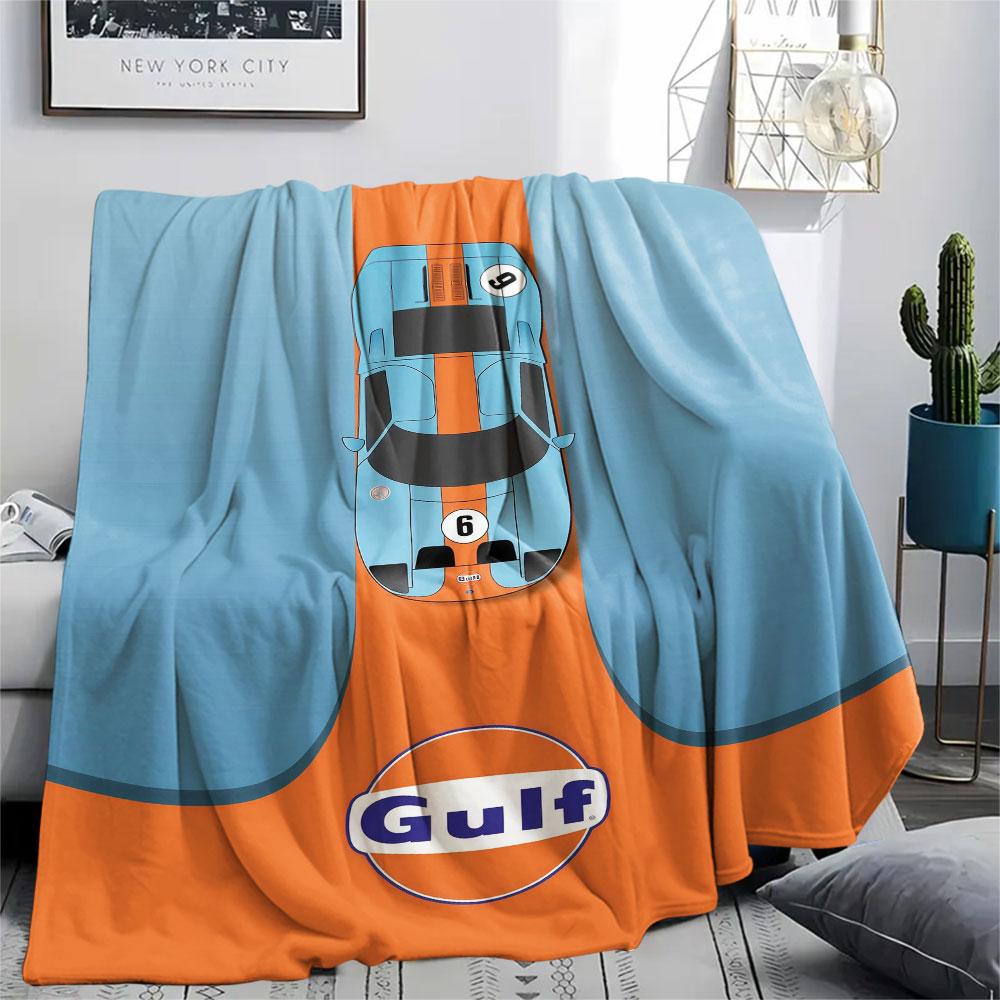 Gulf Printed Flannel Blanket, soft throw for bedroom sofa, washable, Christmas present, great gift.