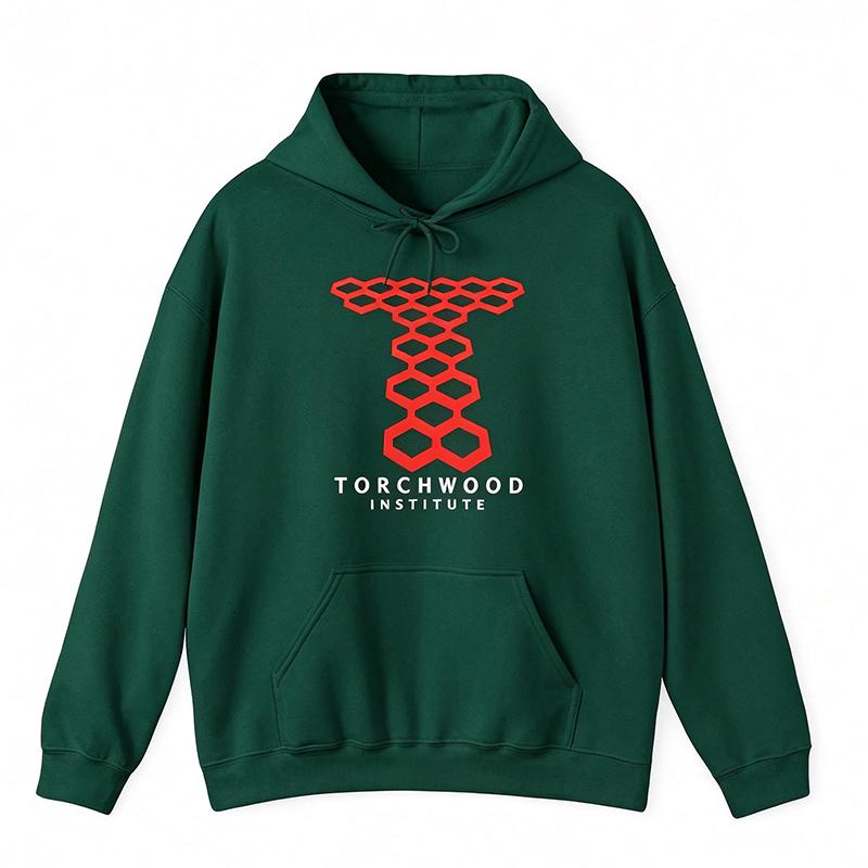 Torchwood Institute Hoodie Doctor Who Sci-Fi TV Show Fan Gift Graphic Pullover Unisex Unisex Cozy Winter Streetwear Autumn