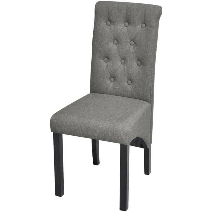 VidaXL 2x Chaise de Salle à Manger Tissu Gris Clair Chaise à Dîner Cuisine 242222