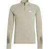 Adidas Gym+AEROREADY BRANDLOVE 1/4 ZIP SHIRT T Shirt Men's Olive Green IW5876