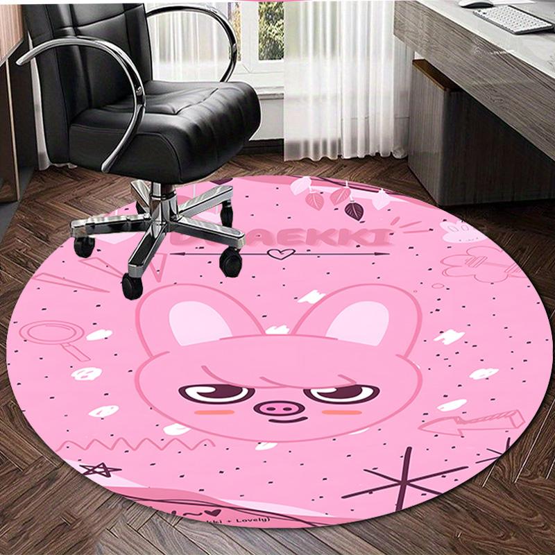 1pc Kpop Team7 Design Printed Area Round Carpet for Bedroom Living Room Home Decor Rugs Mat Non Slip Mat Rug for Bedside