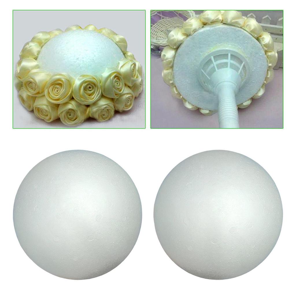 2 Craft Foam Balls for Christmas Decoration, DIY Projects, School, Model Making, Birthday, Year,