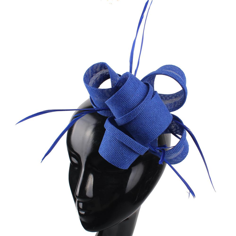 Wassermelonenrot Exquisites Schleifen-Stirnband Imitation Hanfgarn Kopfbedeckung Britische Haaraccessoires Society Ball Empfang
