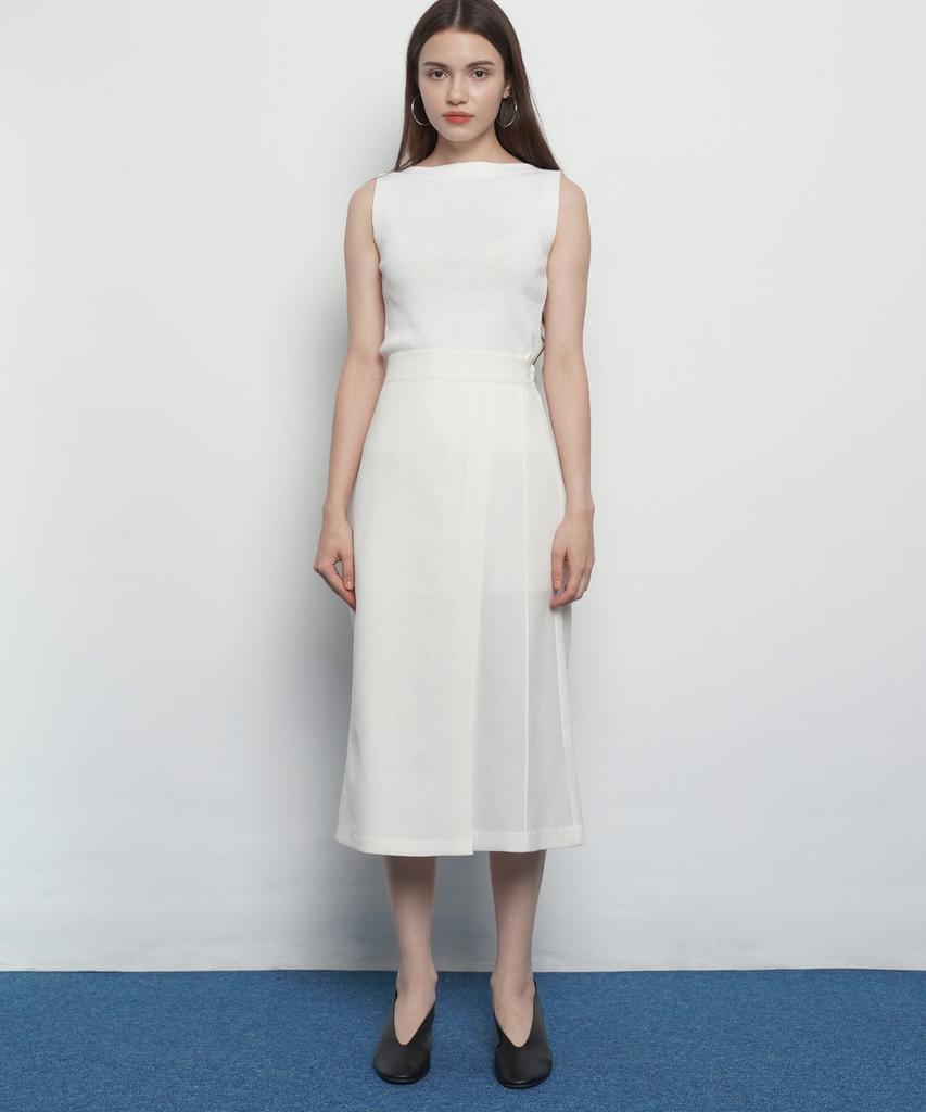A Bon W327 Rap Long Skirts Ivory