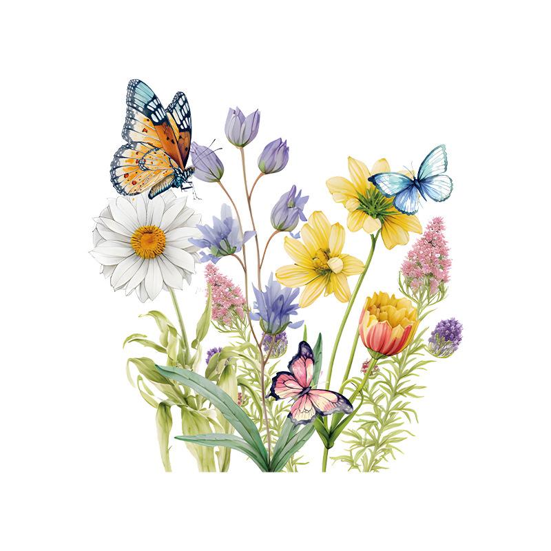 Butterfly Flower Toilet Seat Stickers Self-Adhesive Toilet Lid Decals Diy Removable Stickers For Bathroom Home Decor Ornaments