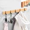 Creative Door Back Hook Rack 3/4/5 Hooks Towel Rack Sundries Storage Holder  Kitchen Use