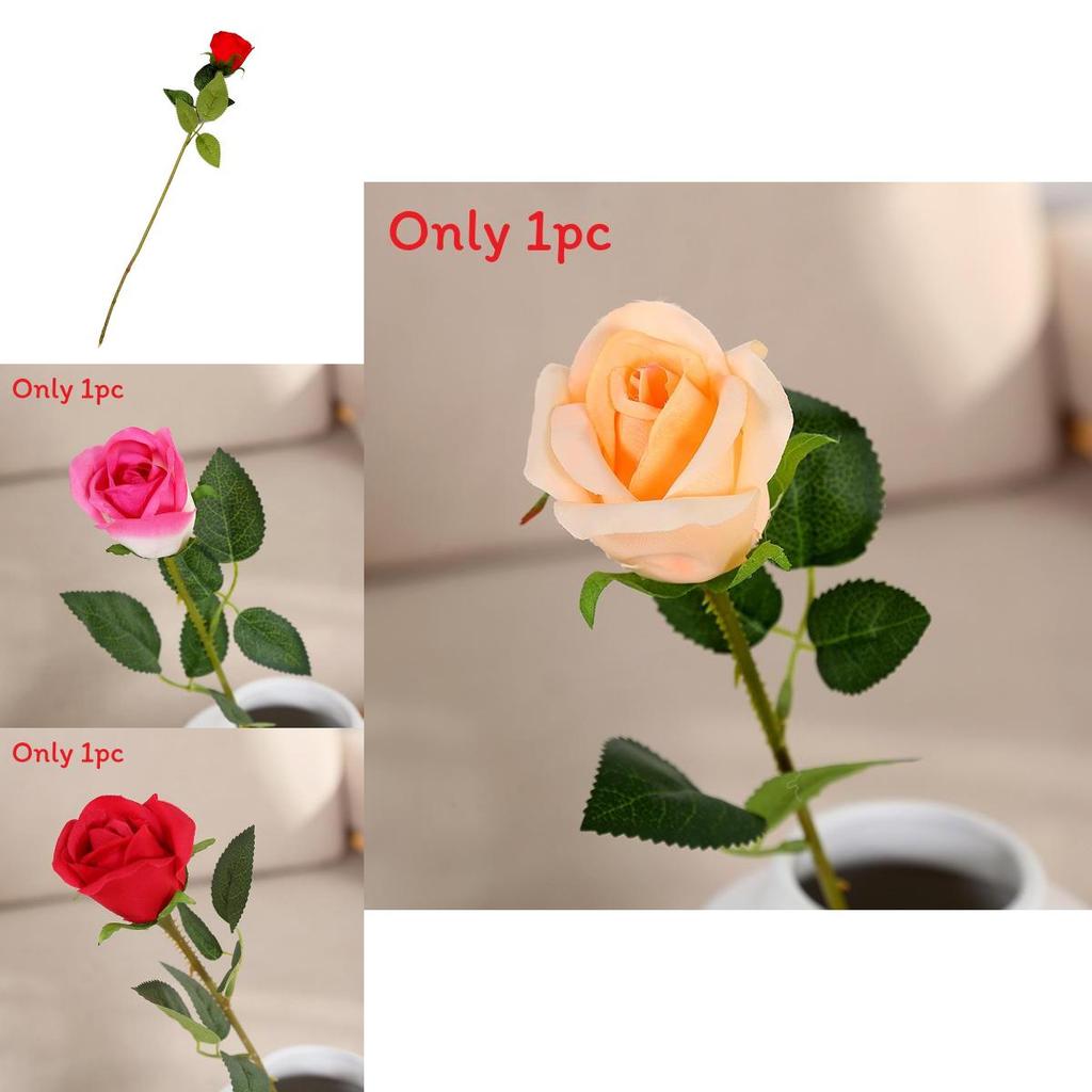 Artificial Silk Rose Bouquet For Wedding Decor Home Styling Photography Props