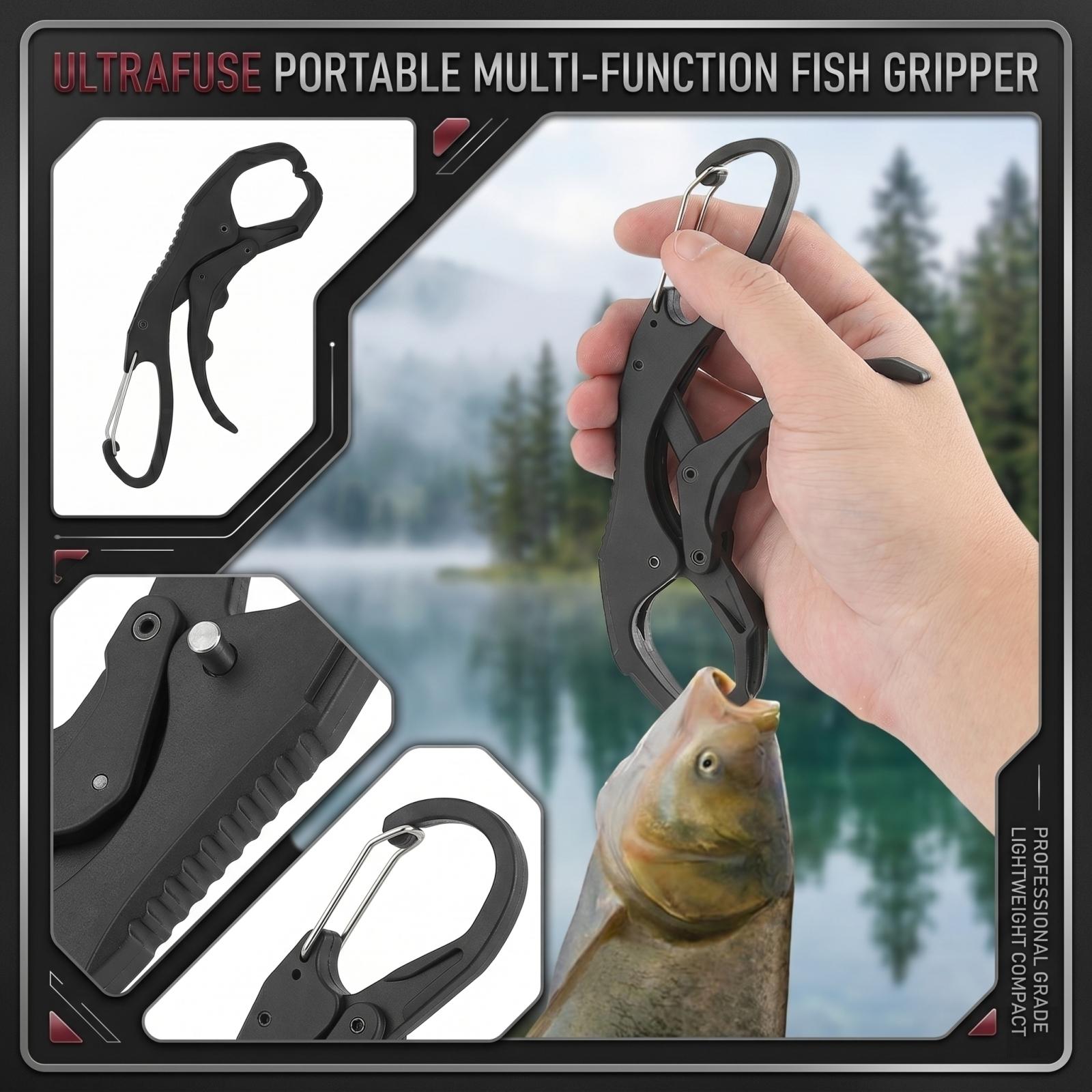 

Lightweight Portable Multifunctional Fishing Lip Gripper with Ergonomic Handle Secure Fish Control Tool for Outdoor Angling One Size чорний