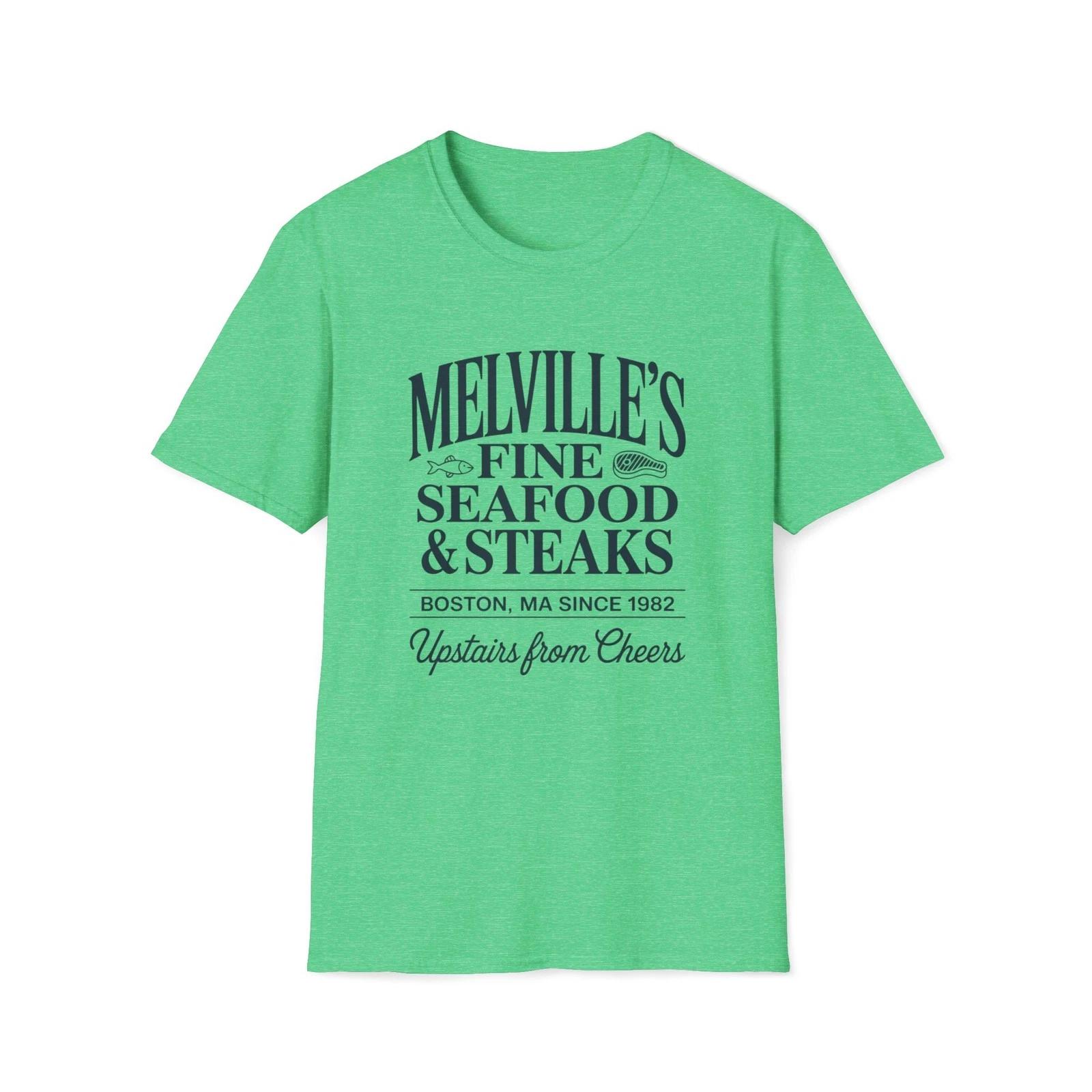 Melville s Fine Seafood & Steaks T-Shirt | Boston Cheers Unisex Softstyle Tee S