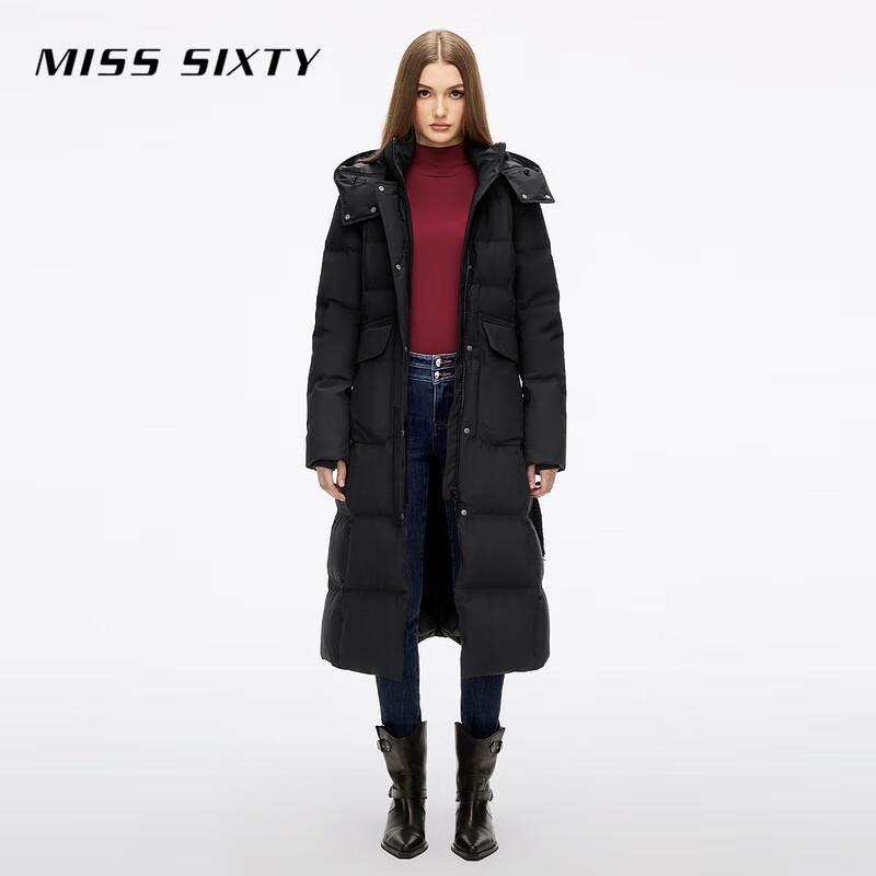 

MISS SIXTY 2025 Winter Women s Detachable Hood Goose Down Coat with Belt XS