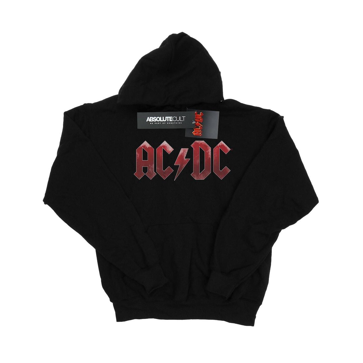 AC/DC hoodie met rood ijslogo voor jongens 9-11 Years zwart
