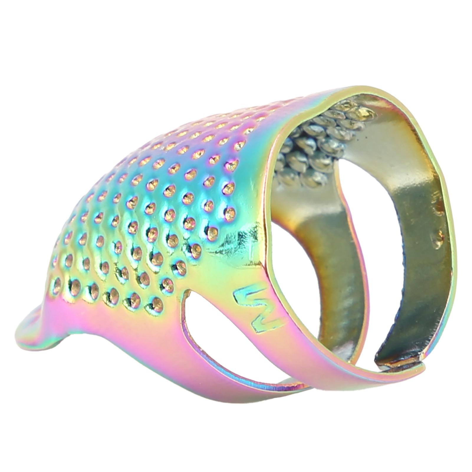 

Наперсток нескользящий регулируемый цветной латунный протектор для пальцев 2 модели для ежедневного шитья(S )