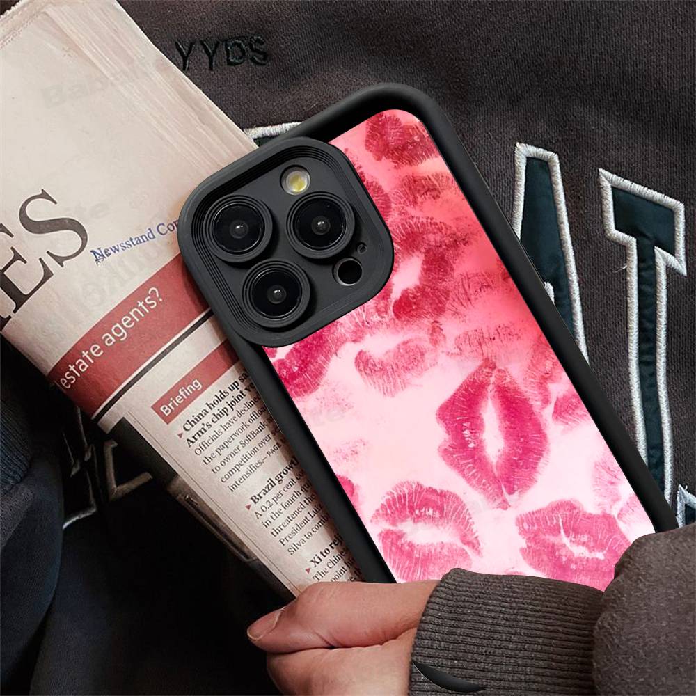 

Sexy Girl Red Lips Kiss Phone Case For IPhone 17 16 15 14 13 Pro Max Plus 12 11 Cover iPhone 16pro max