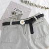 Smooth Buckle Skirt With Small Daisies Thin Belt Schoolgirl Decorative Jeans With Tide