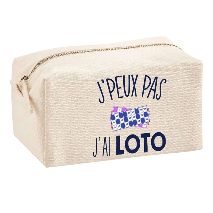 Multifunction Pouch I Can't Loto Birthday Christmas Gift Personalized Original Idea | School Pencil Case Office Supplies