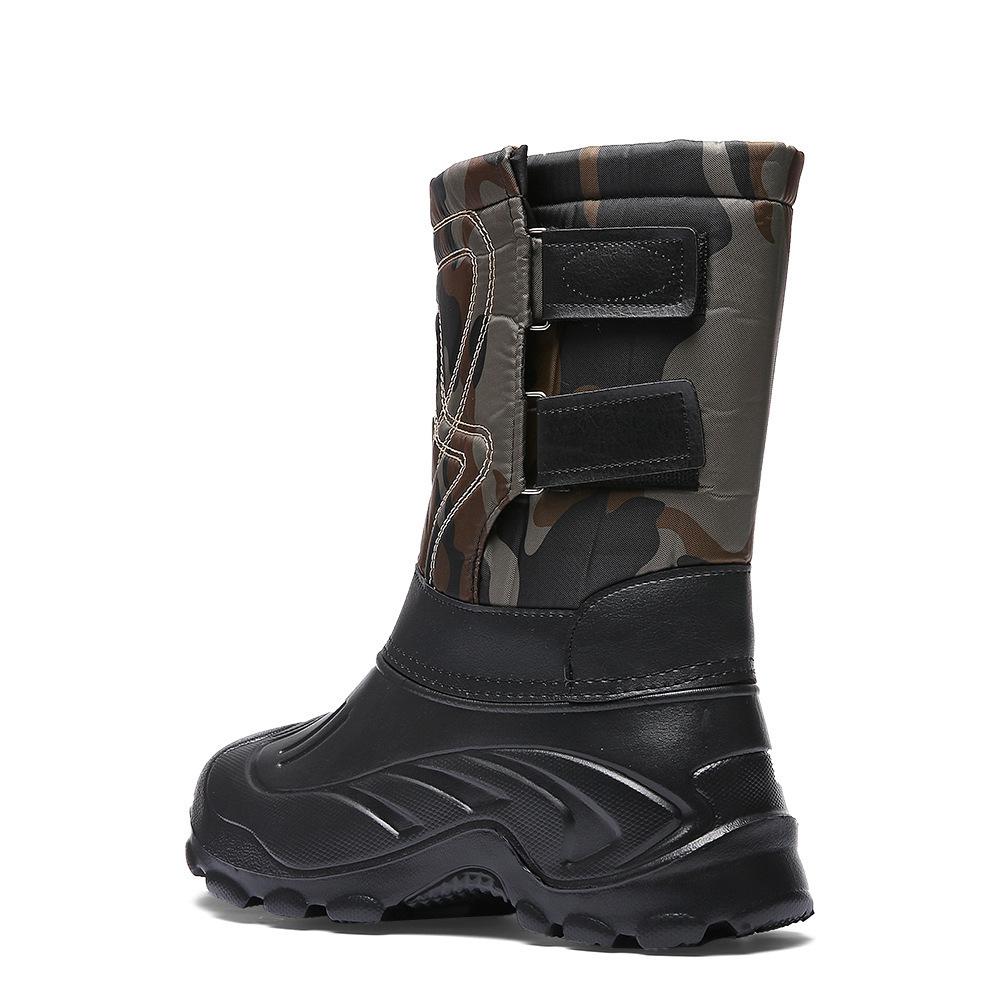 Große Schneestiefel, Kältebeständig und Warm, Herrenstiefel, Wasserdicht und Rutschfest, Lange Stiefel mit Dickem Samt und Bequem