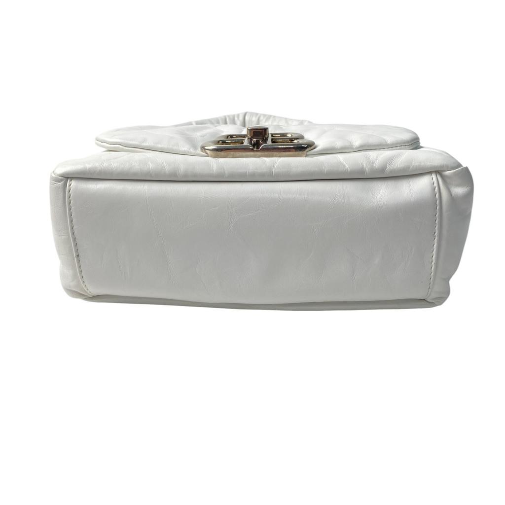 Gebrauchte BALENCIAGA Handtasche weiß/Silber Gummi Damen