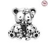 Warm 925 Silver I Love My Family The Best Parents Fit DIY Bracelet Necklace Family Gathering Souvenirs Holiday Gifts