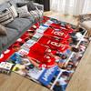 Union Berlin Players Flannel Printed Carpet, Home Sofa Decoration for Living Room & Bedroom, Non‑Slip Play Flannel Floor Mat for Game Room