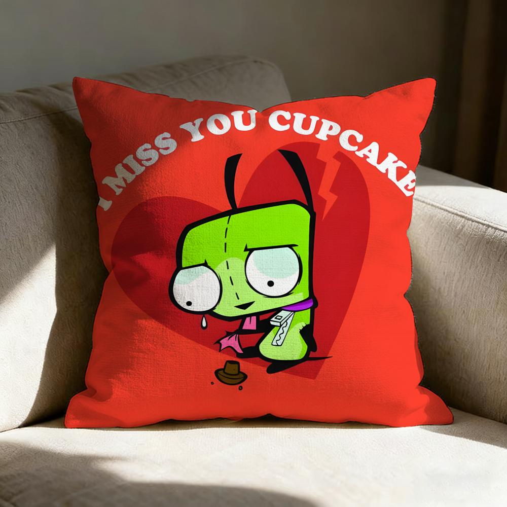IInvader Zim Game Pillow Case Pillowcase Doublesided Printed Sofa Cushion Bedroom Headboard Pillow