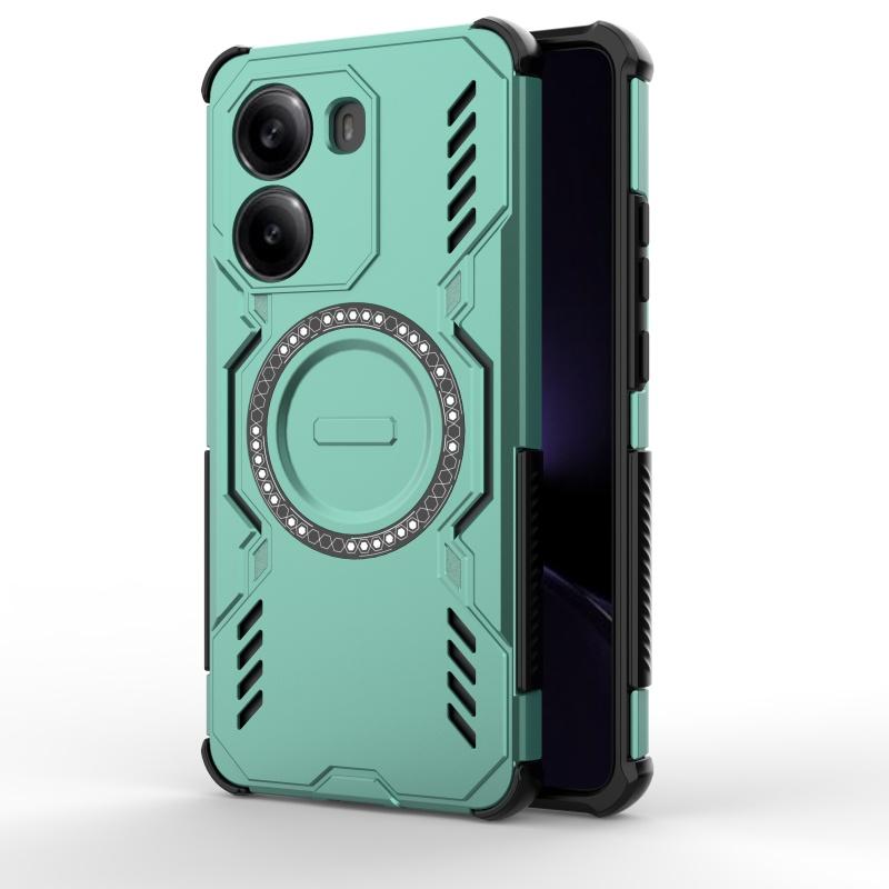 Magnetisk Luksus Armor Støtsikkert Deksel For Poco X7 Pro Capas Luksusfarge Hardt Støtsikkert Sirkulært Magnetisk Xiaomi Poco X7 Pro