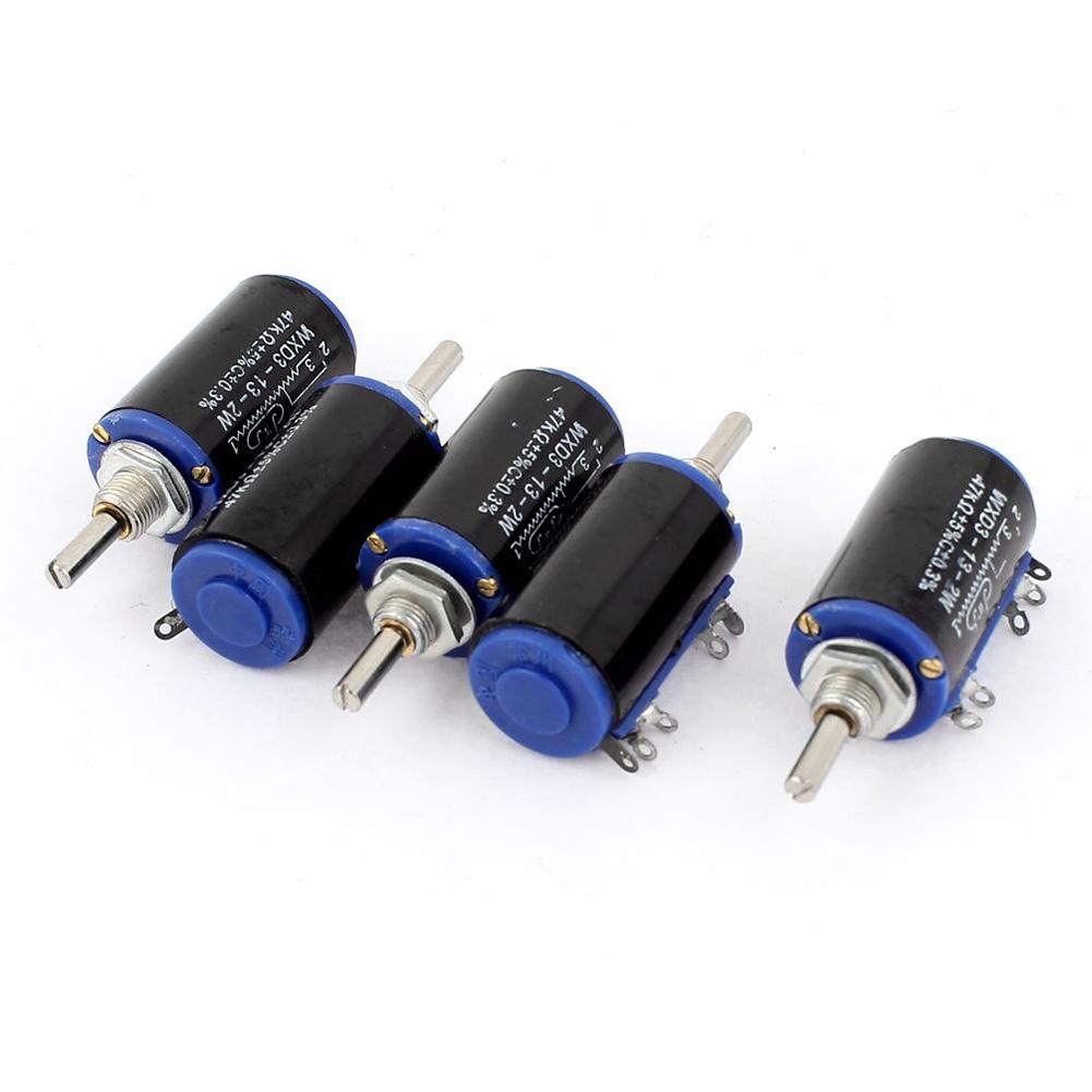 WXD3-13 1K ohm 2W Watts 4mm Round Shaft Rotary Wire Wound Potentiometer